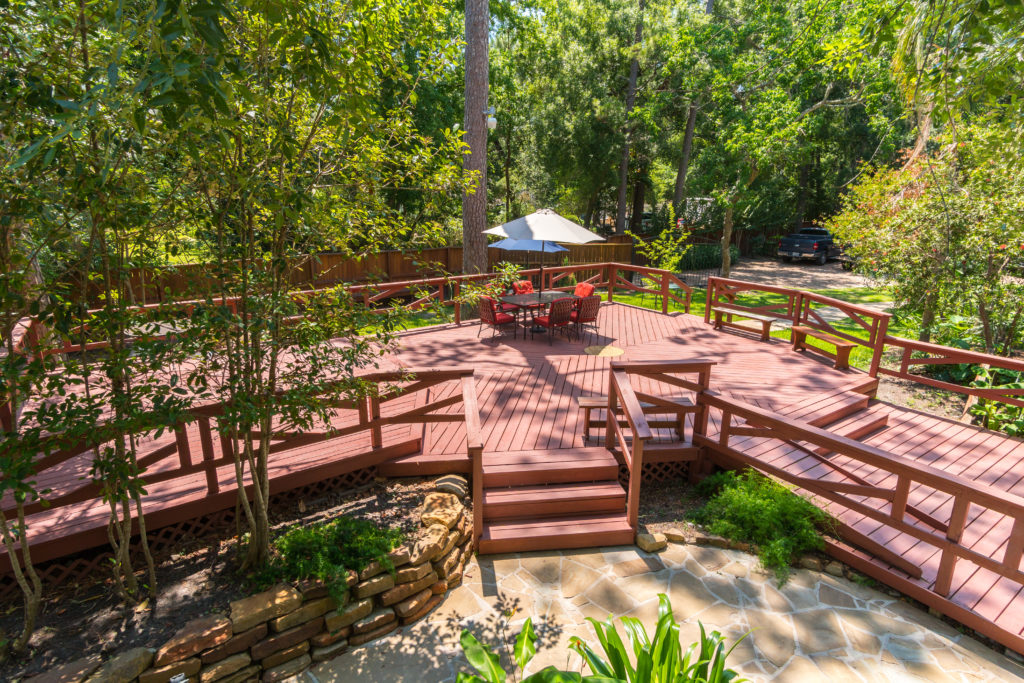 men's facility back patio