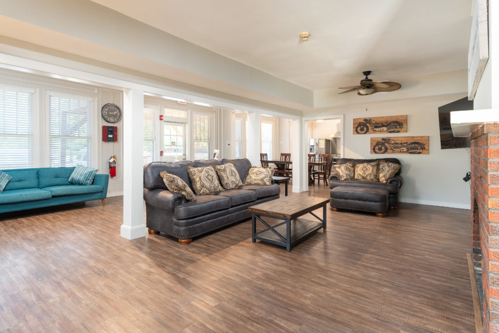 men's facility living area